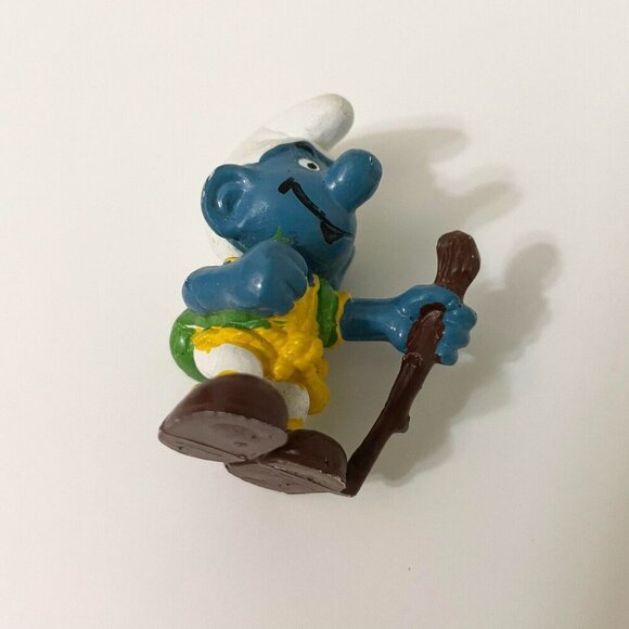 Smurfs Hiker Smurf Walking Stick Hiking Figure Schleich Peyo Damaged - Picture 9 of 16
